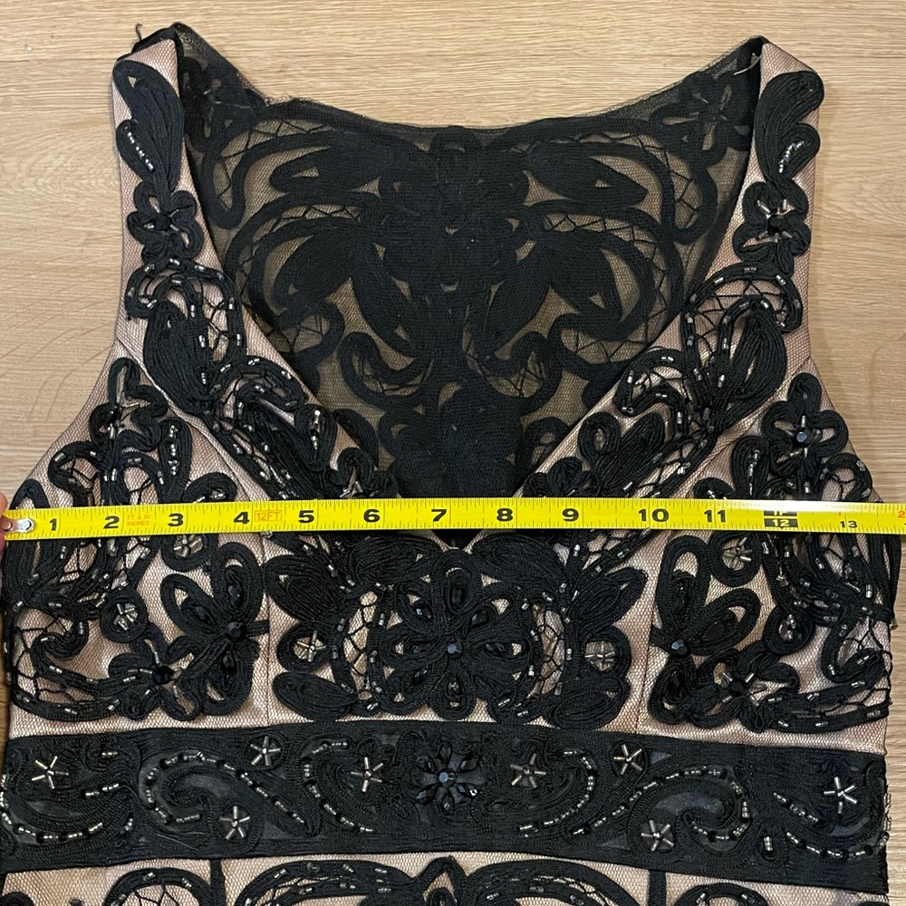 Sue Wong Nocturne Black Lace Beaded Evening Cocktail Dress Size 2 - Picture 5 of 14